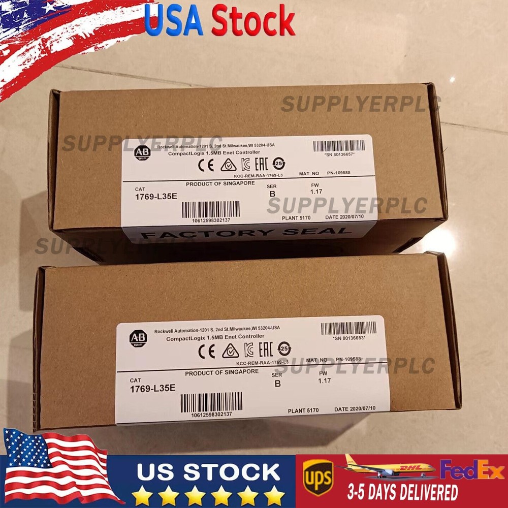 New Factory Sealed AB 1769-L35E SER B CompactLogix EtherNet Processor 1769L35E