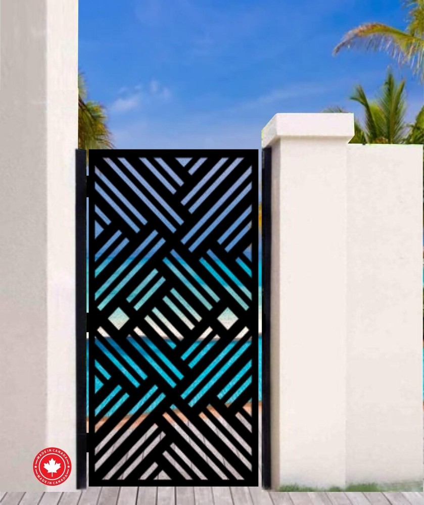 Modern Mixed Pattern Geometric Weave Metal Gate- LCG126