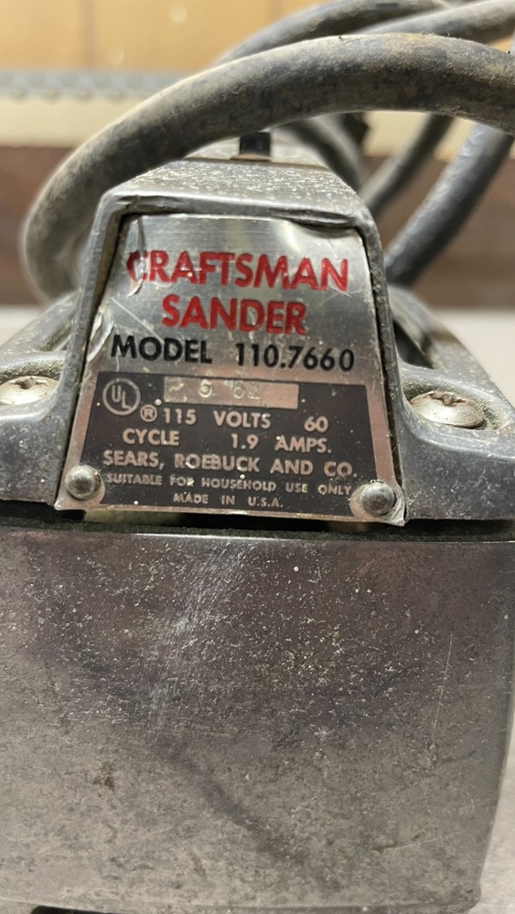 Vintage Craftsman Sander Model 110.7660