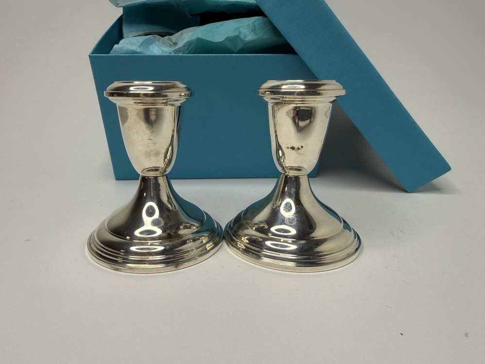 Birks Sterling Candlesticks Pair – New In Box