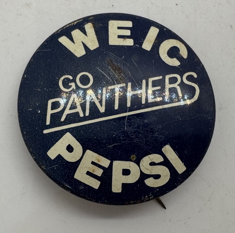 Vintage WEIC Go Panthers Pepsi Pinback Button – Eastern Illinois University EIU