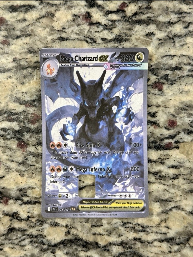 Custom Mega Charizard Ex Credit Card Sticker