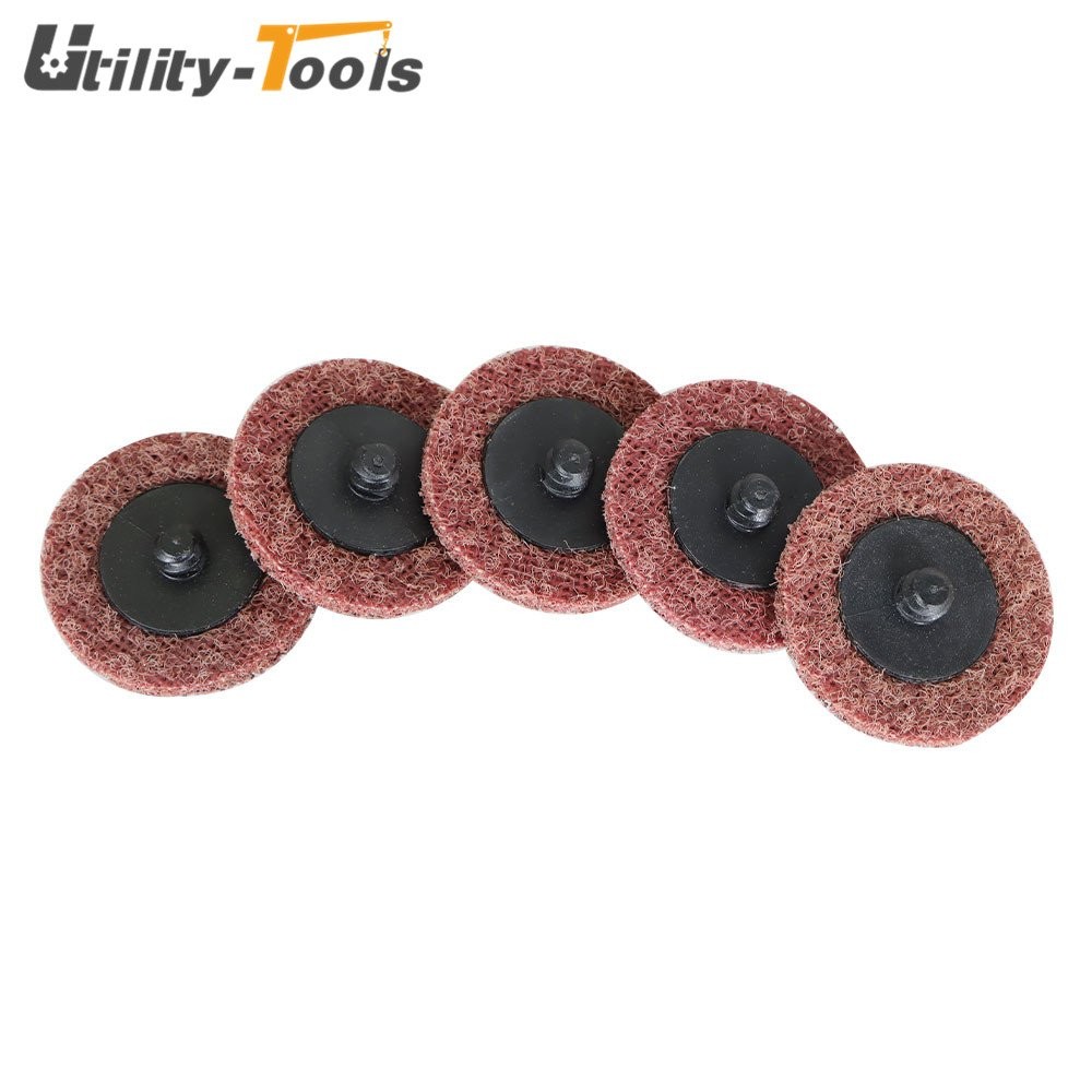 50× 2" Medium Surface Conditioning Discs Roll Lock Die Grinder Sanding Pads US