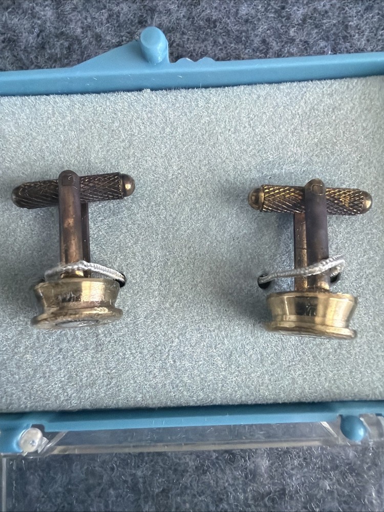 Federal Colt 45 Bullet Casing Cuff Links Gold