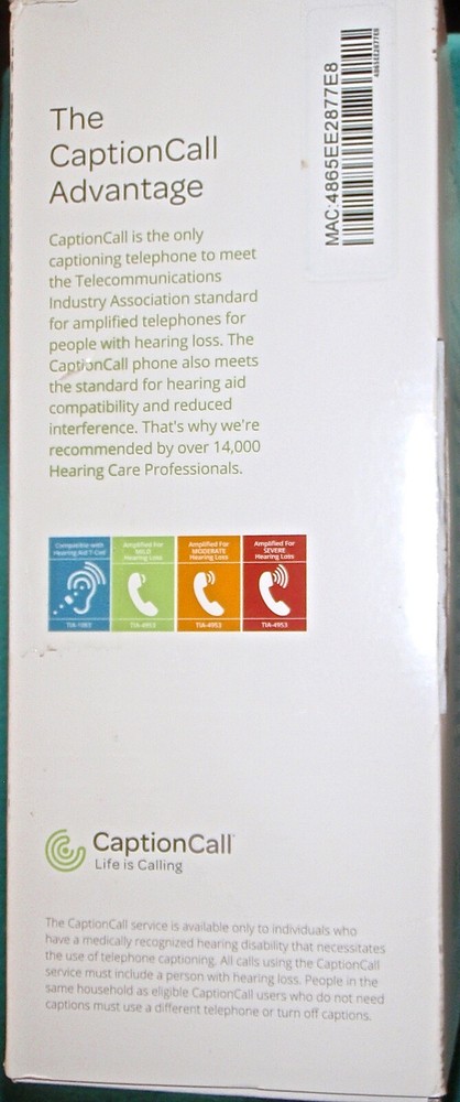CAPTION CALL CAPTIONING PHONE FOR HEARING IMPAIRED MODEL 78T~ NEW!
