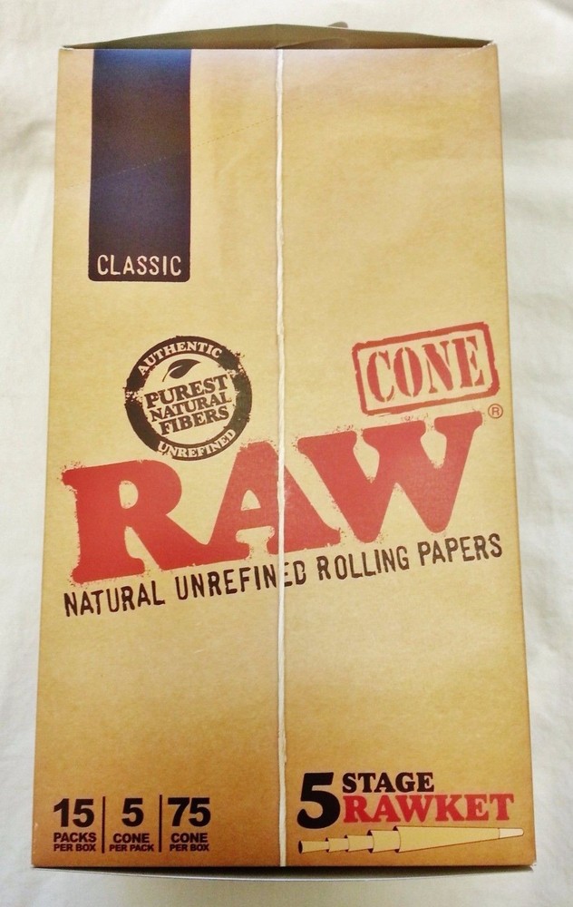 Full Box Raw Rawket 5 Stage 5 Per Pack Pre Rolled Emperador, Kingsize & Others