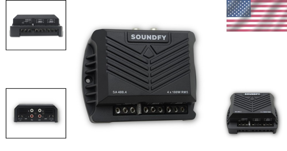 400W RMS Car Audio Amplifier - Compact Class D Amp