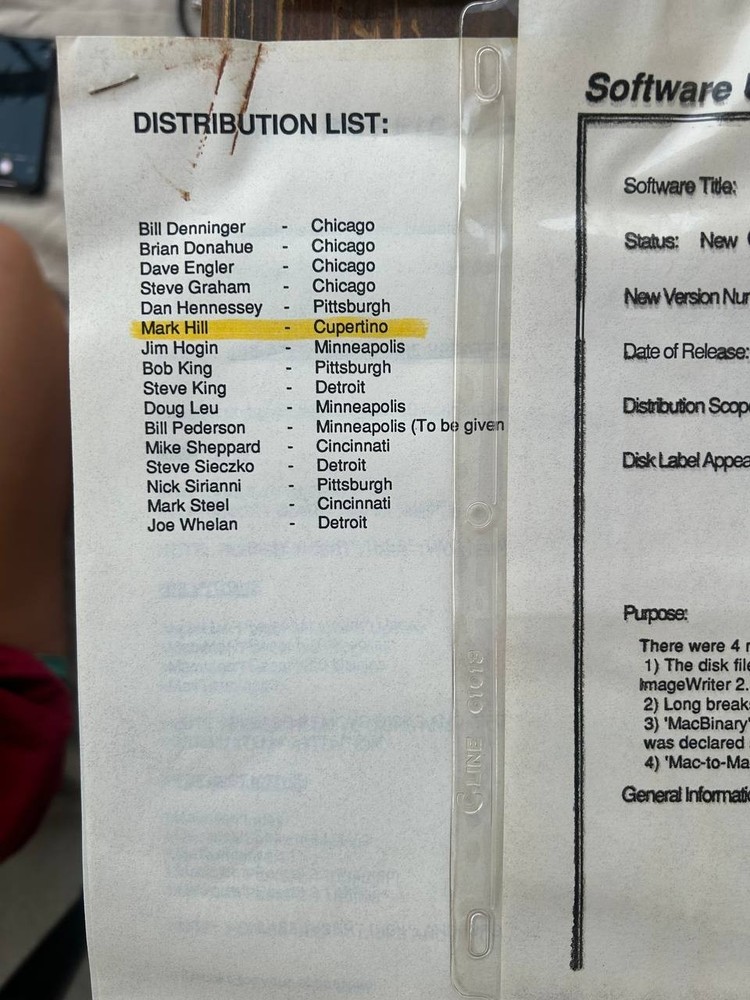 Original Apple internal Macintosh software update floppy disks & docs 1986