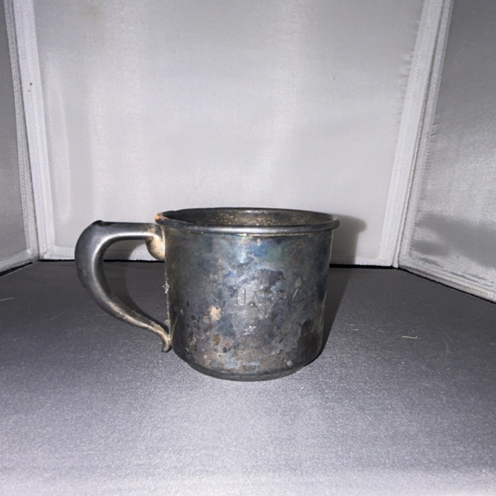 Bell & Co Silverplate Cup Engraved Harry Antique