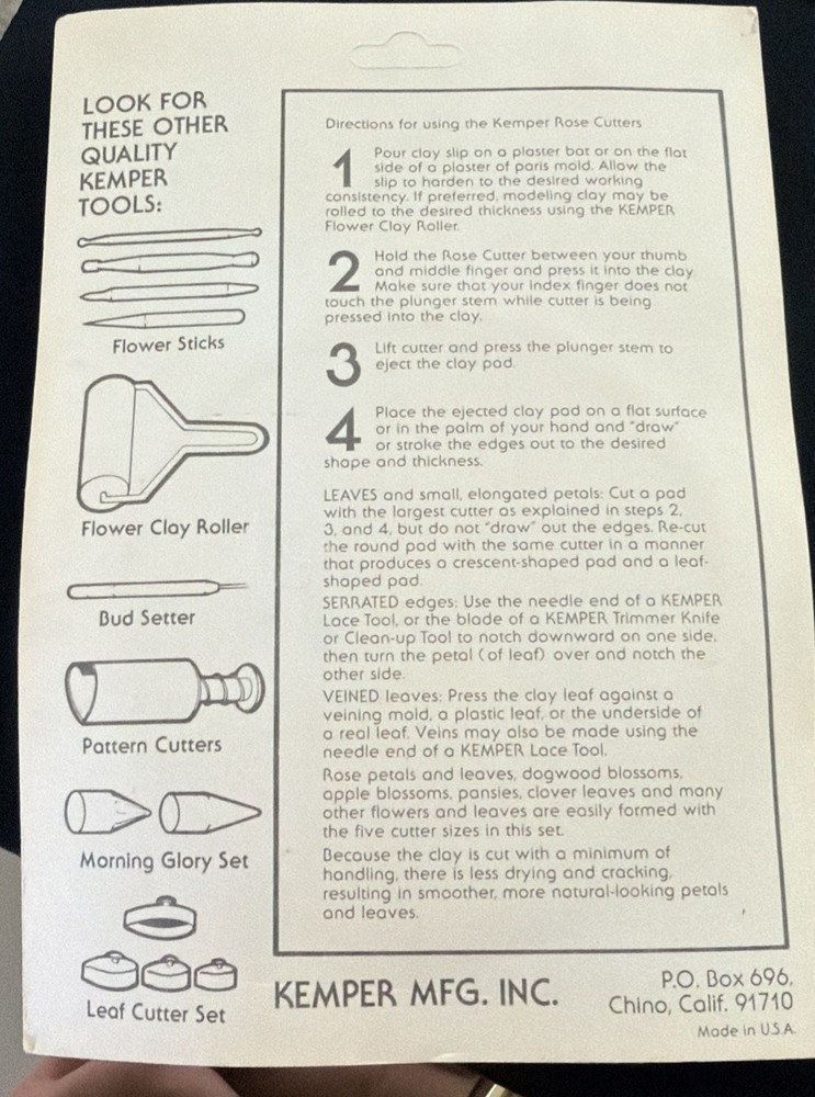 Vintage Kemper Tools Rose Cutter Set