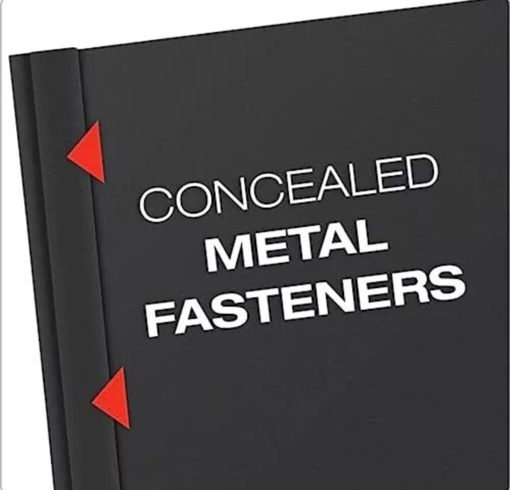 Clear Front Report Covers, Black, Letter Size, 25 per box (55806EE)