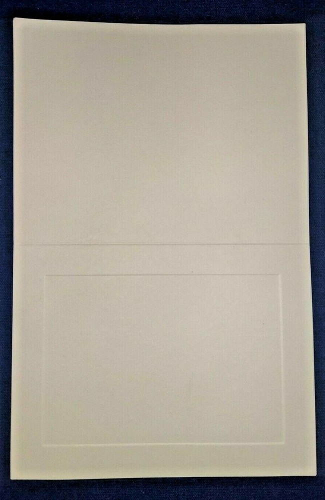 VINTAGE Card 50/pk Embossed Rectangular Panel 4 7/8" x 3 1/2" folded Ivory