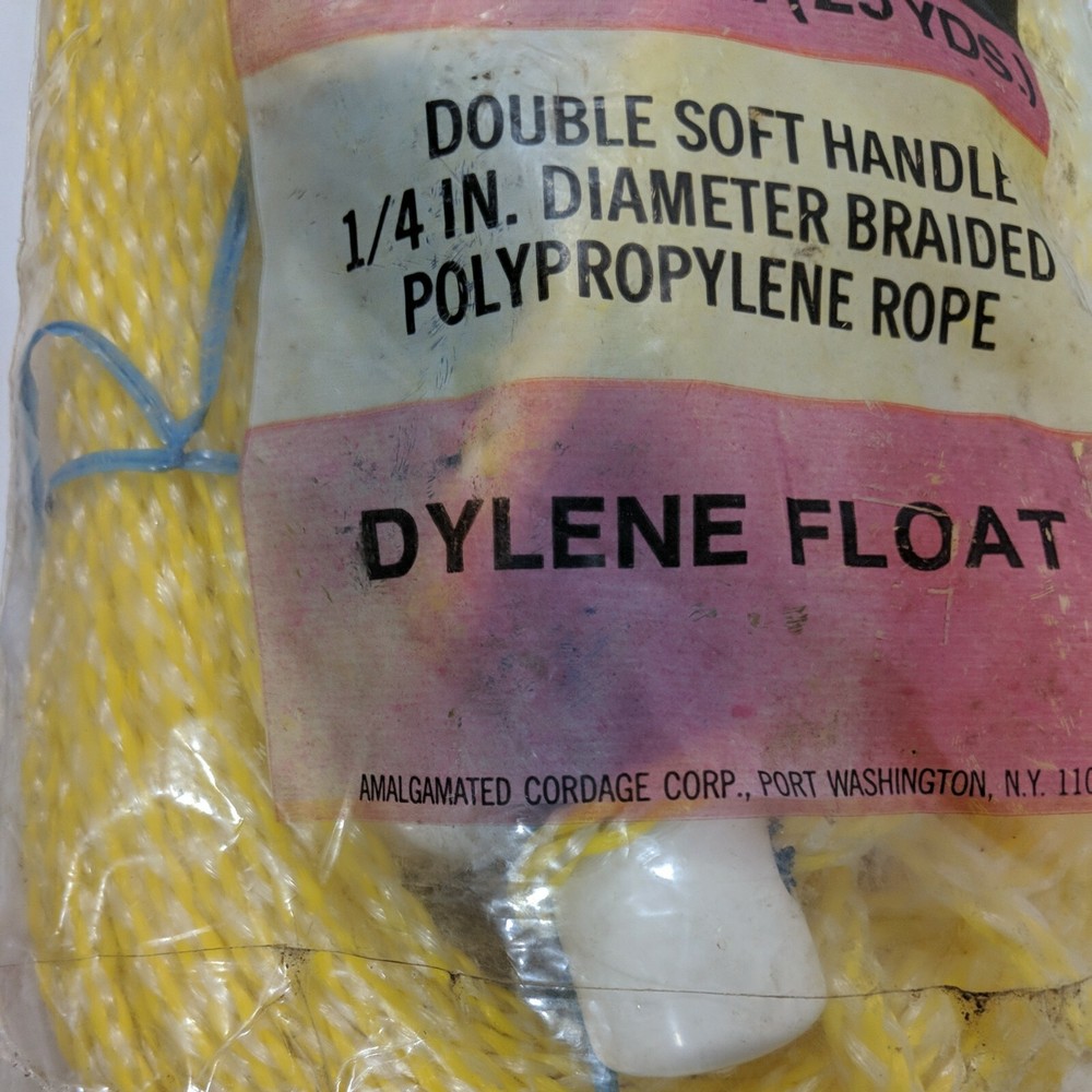 Amalgamated Cordage Ski-Tow Dylene Float Braided Polypropylene Rope 75 ft.