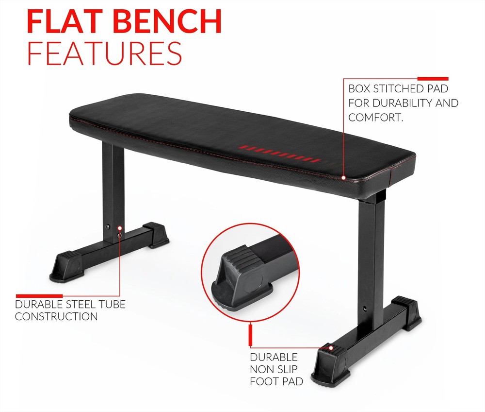 Strength Universal Flat Weight Bench, Black