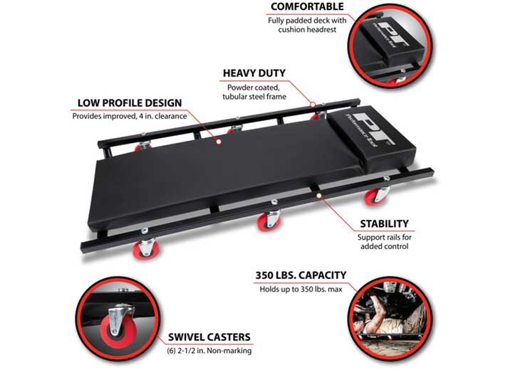 Performance Tool W85015 36" 6-Caster Creeper