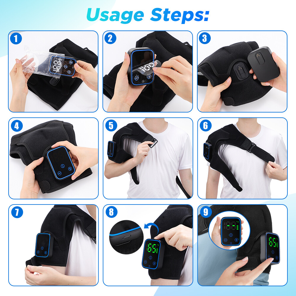 APP Control Shoulder Massager Graphene Heating Shoulder Brace with Vibration