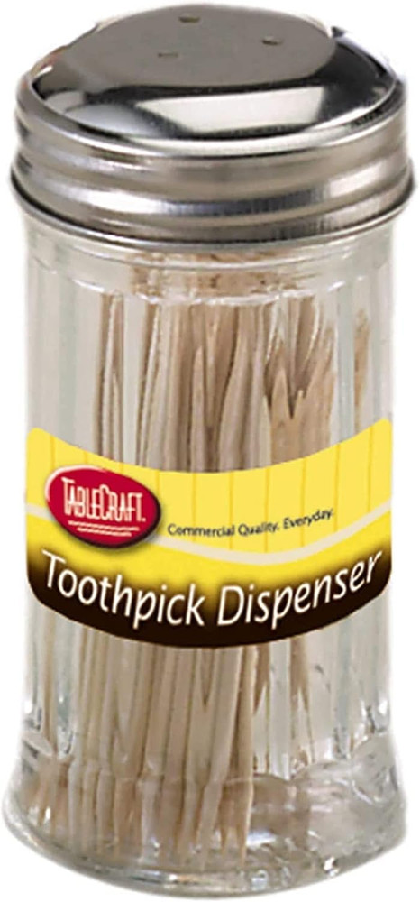 Products Glass Toothpick Dispenser with Picks