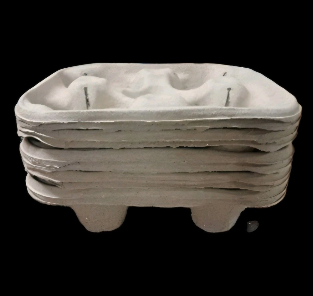 10 Cup Drink Carriers Cup Holder Trays Biodegradable Pulp