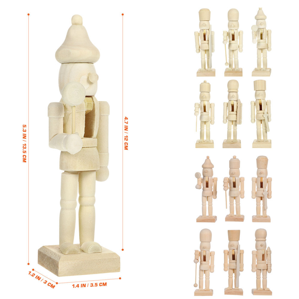 Nutcracker Christmas Decoration Wooden Nutcracker Ornament Nutcracker Figures