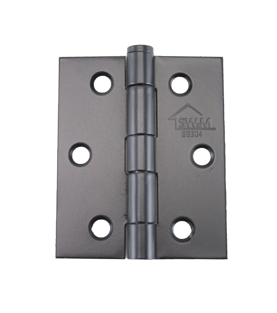 3" x 2.5" SS304 Butt Hinge Black Stainless Steel Butt Hinge with Hardware