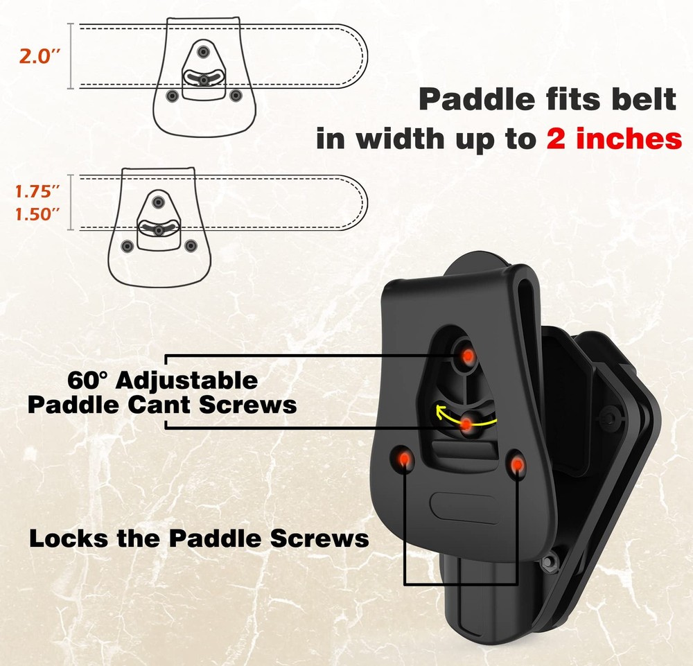 Hellcat Pro OWB Paddle Holster Springfield Hellcat 9mm OSP RDP Optic Ready