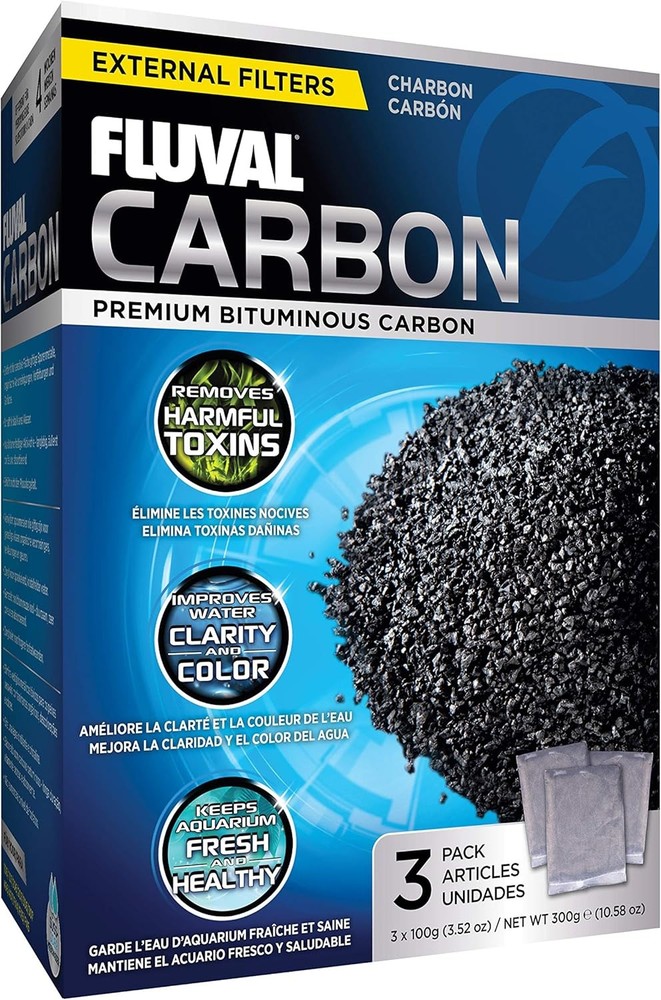 Premium Carbon Filter Media Inserts for Aquariums - 100 Count