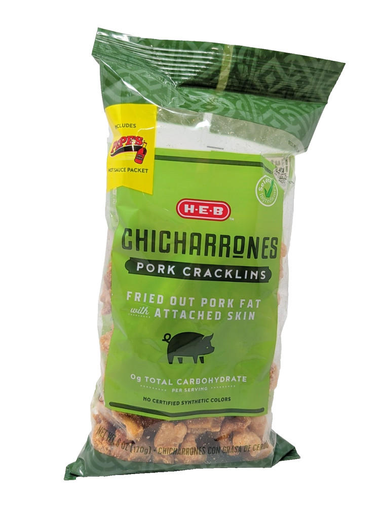 HEB Chicharrones Pork Cracklins 6 Ounce Bag