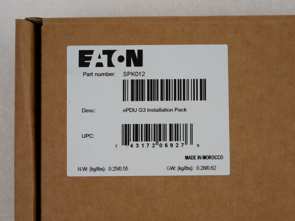EATON SPK012 ePDU G3 Installation Pack *OPEN BOX*