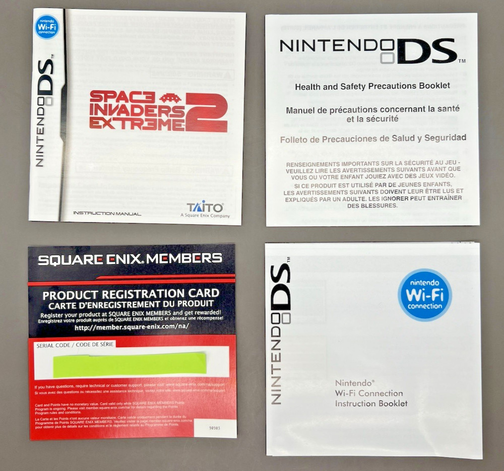 Space Invaders Extreme 2 (Nintendo DS, 2009) Case Manual Insert NO GAME
