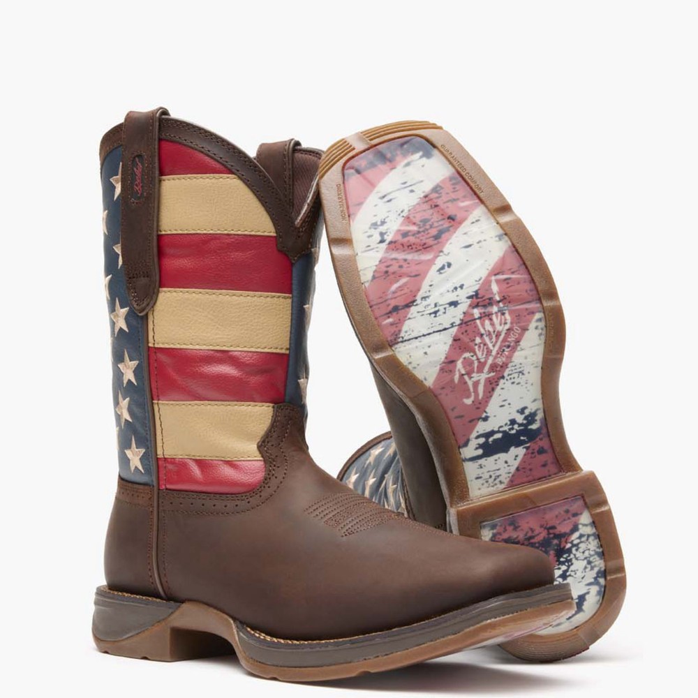 Rebel™ by Durango® Patriotic Pull-On Western Flag Boot