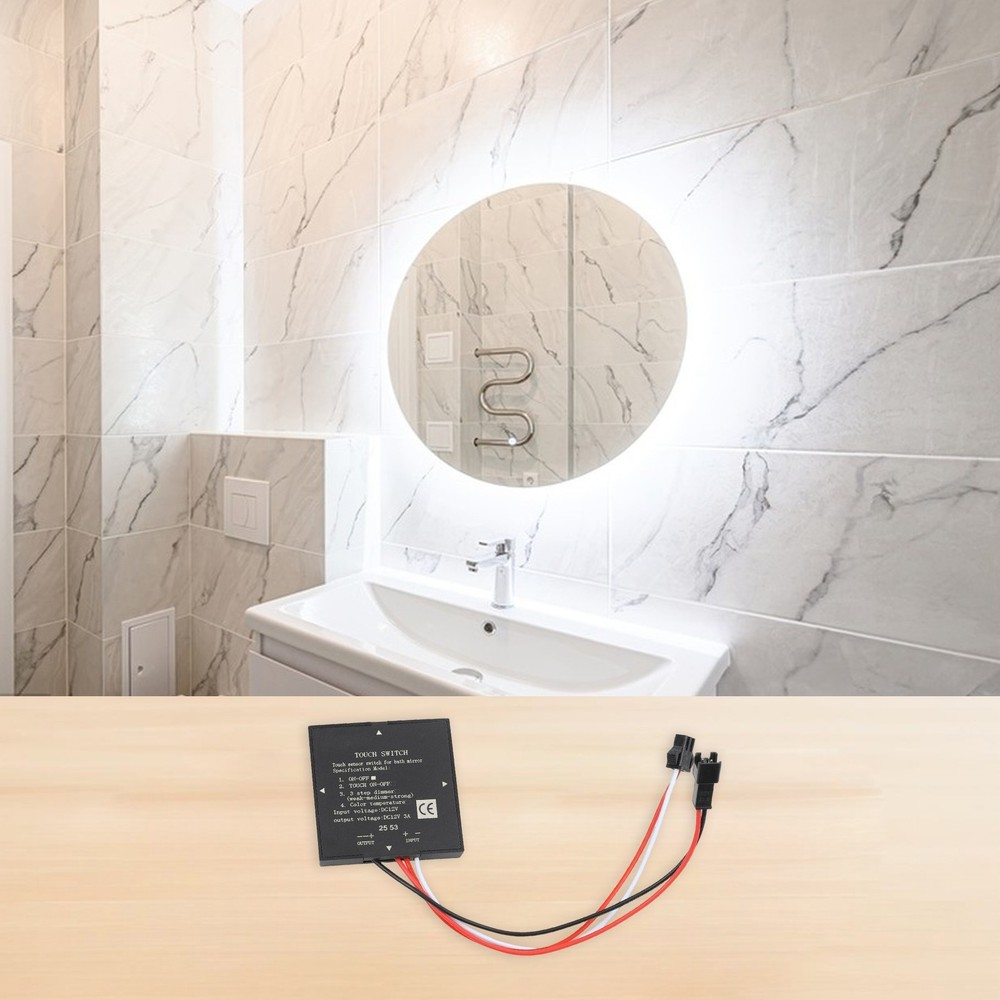 Touch Sensor Switch for LED Light Bathroom Mirror Easy and Efficient Control