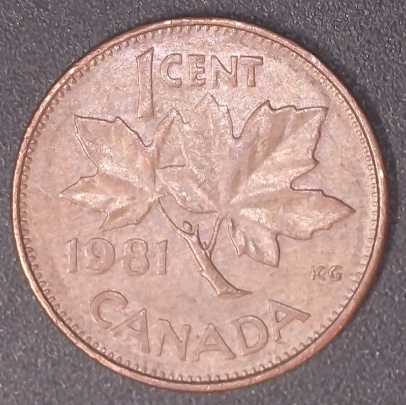 1981 Canada 1 Cent Queen Elizabeth II Circulated