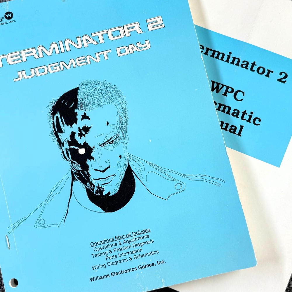 Williams Terminator 2 T2 Pinball Machine Manual WPC Schematics COMBO ORIGINAL