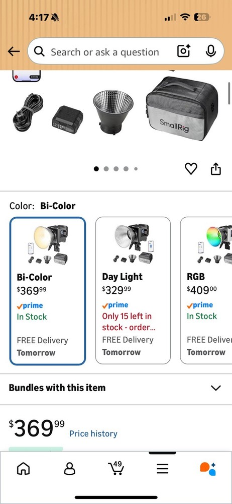 SMALLRIG RC 220D Pro 220W COB Video Light,