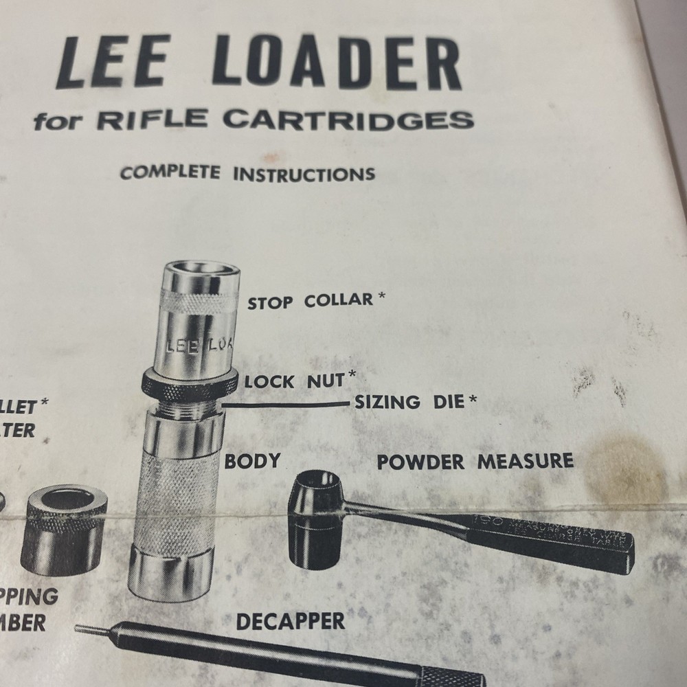 Lee Loader 8X57 Mauser Reloading Kit Set 8MM w/ Instructions