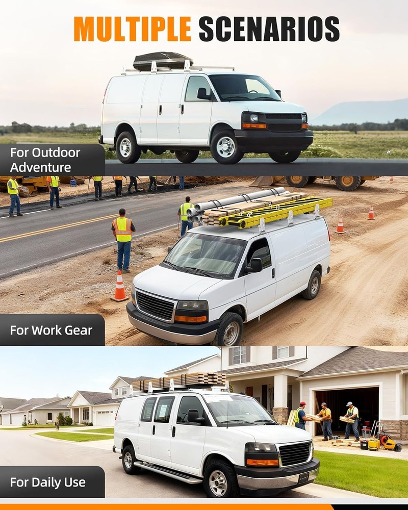 Chevy Express Van Ladder Rack No Drill 850lbs