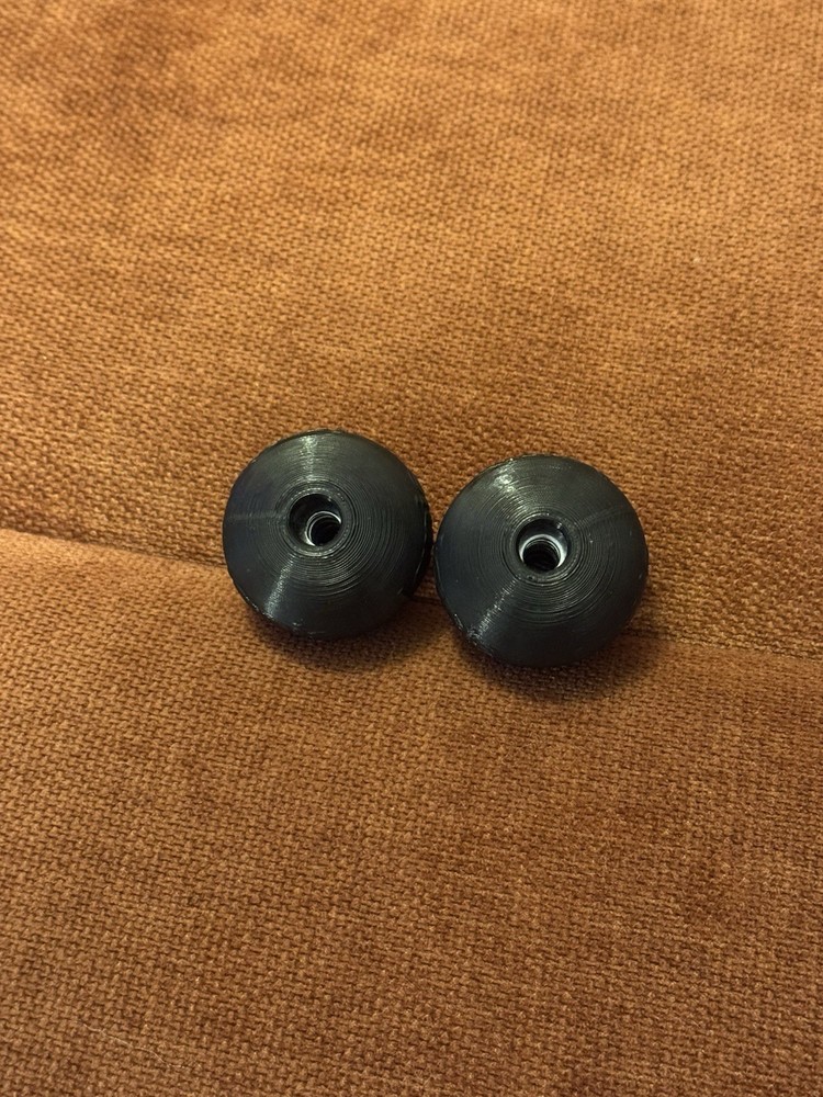 Ignis Pixel Round Poi Knob Handle Black Pair