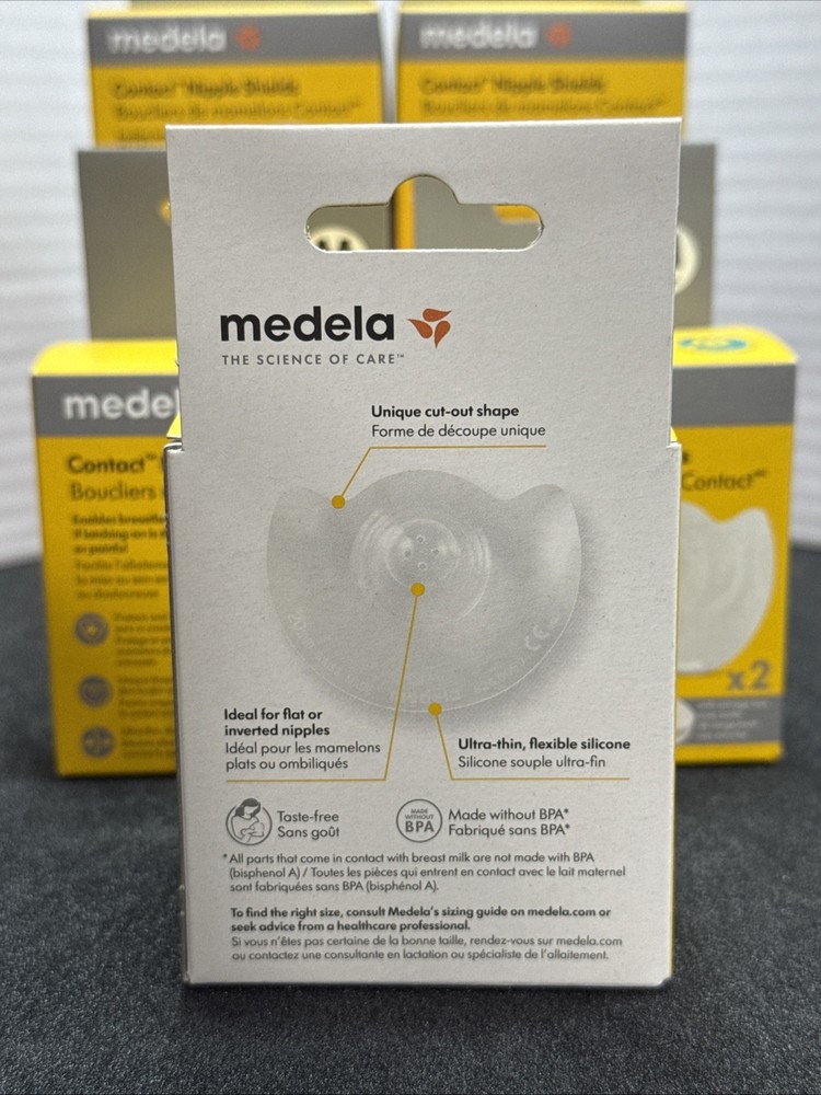 Medela Contact Nipple Shields Size Medium 20 mm / 2 Pack. With Storage Box
