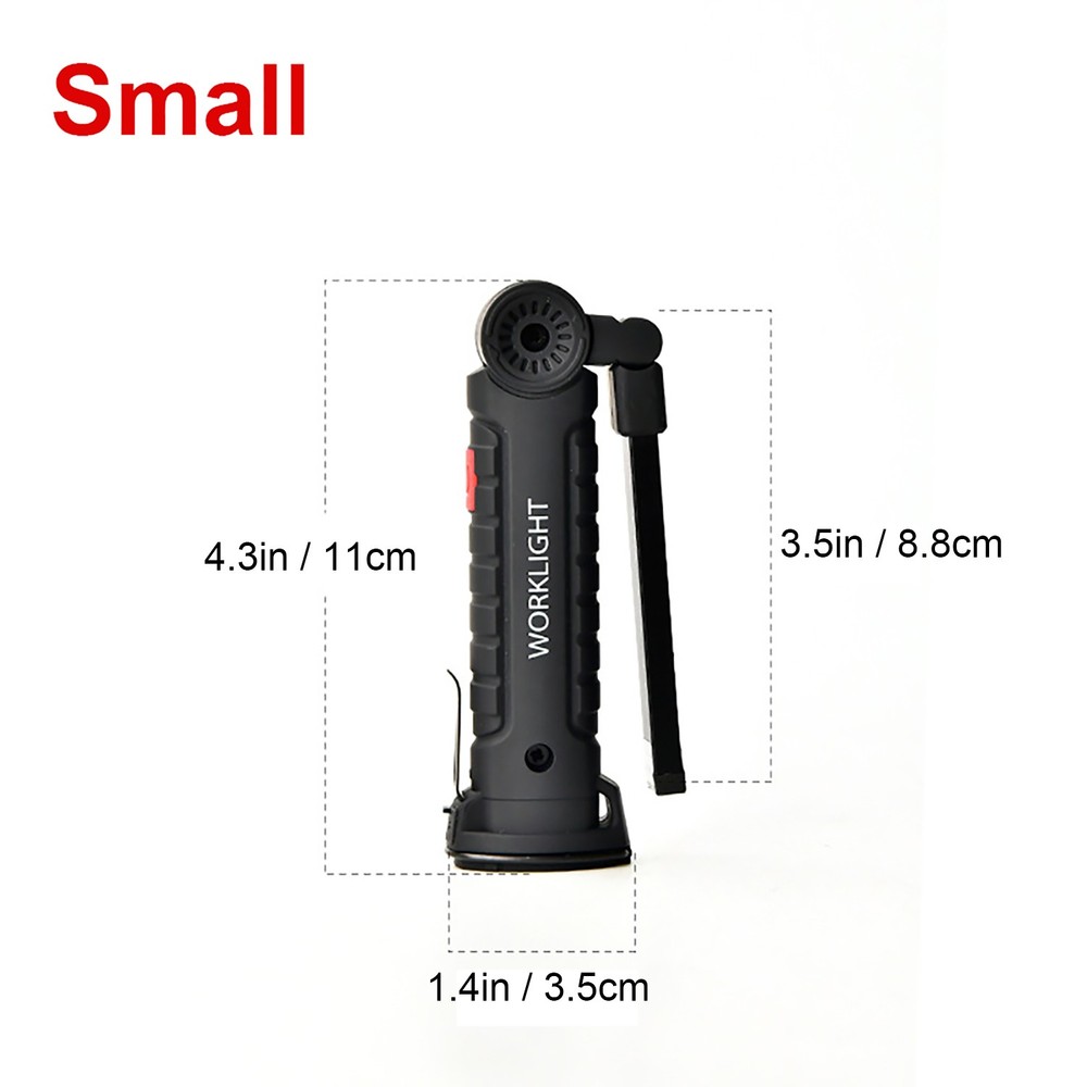 1/2 Pack Magnetic Base LED COB Work Light Rechargeable Mechanic Torch Flashlight