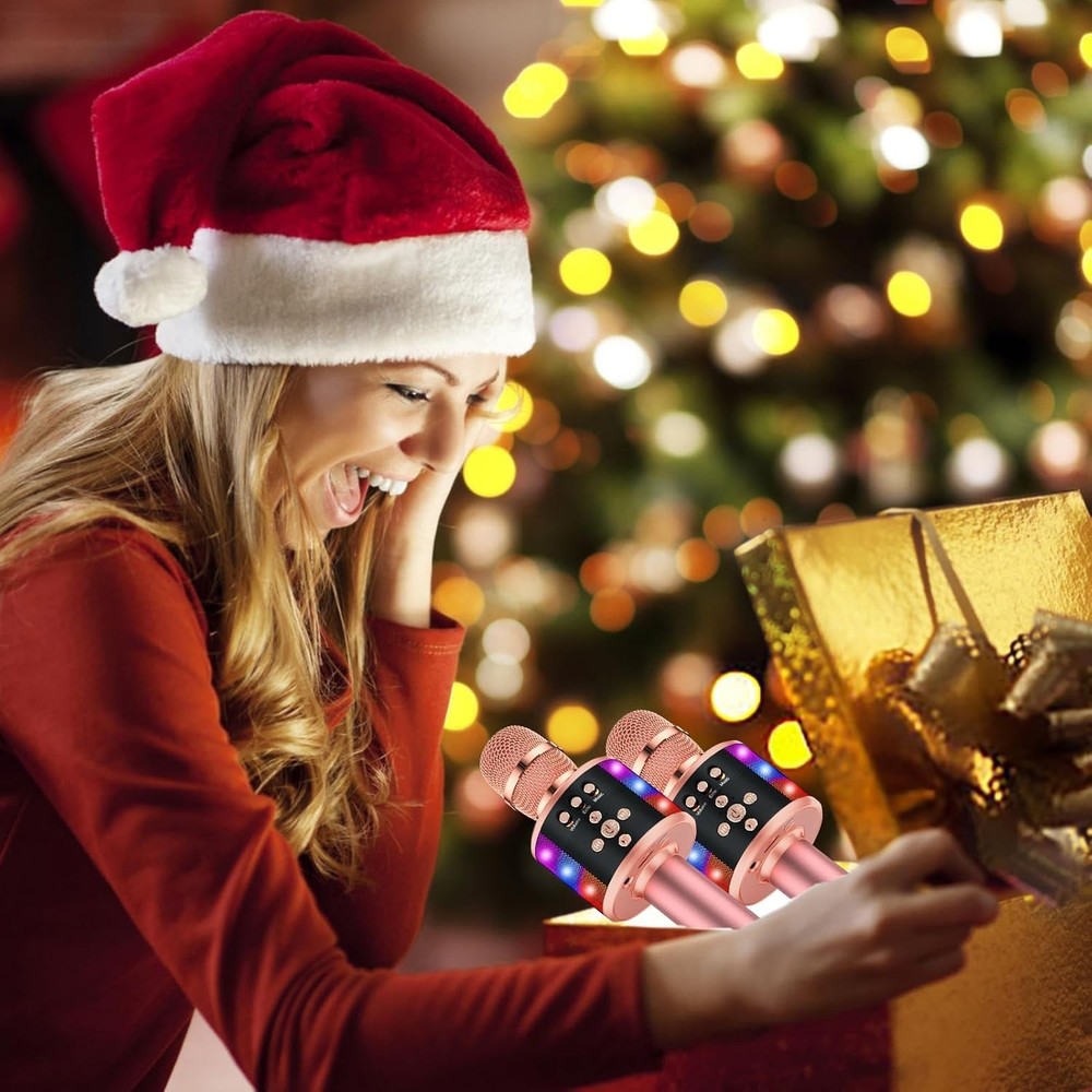 Karaoke Microphone for Singing - Portable Bluetooth Speaker