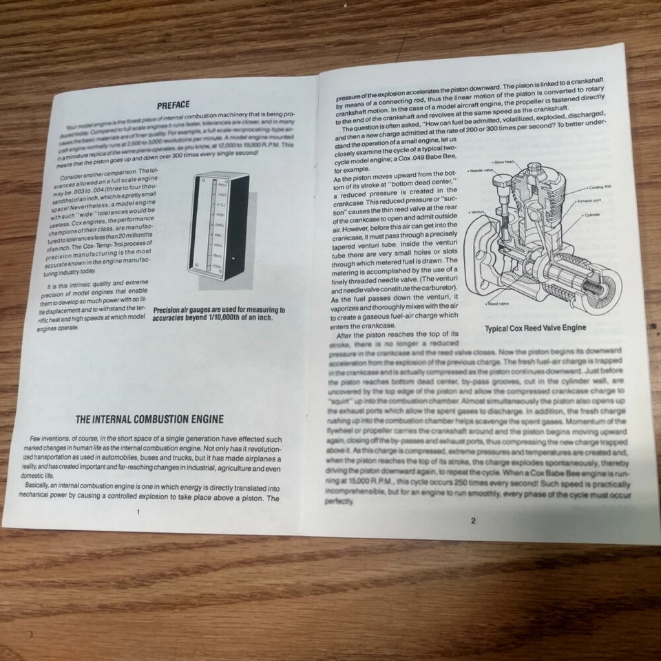 Cox Engine Performance Guide manual Excellent New Condition from old stock.