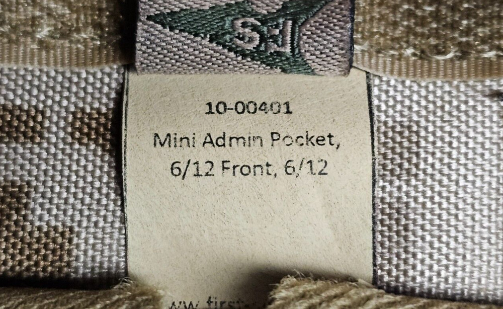 FirstSpear Ragnar mini admin pocket AOR1 utility flat pouch hook loop attachment