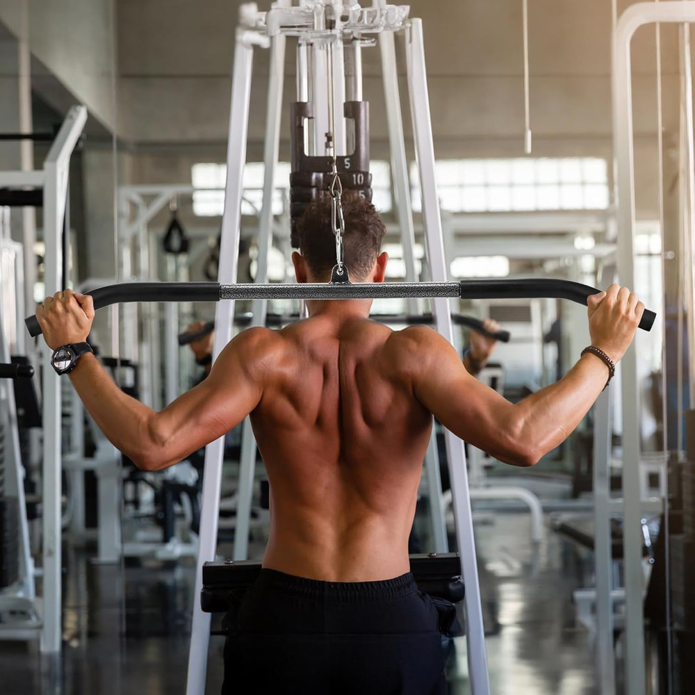 39 Inch LAT Pull Down Bar with Non Slip Handles Cable Machine Attachment