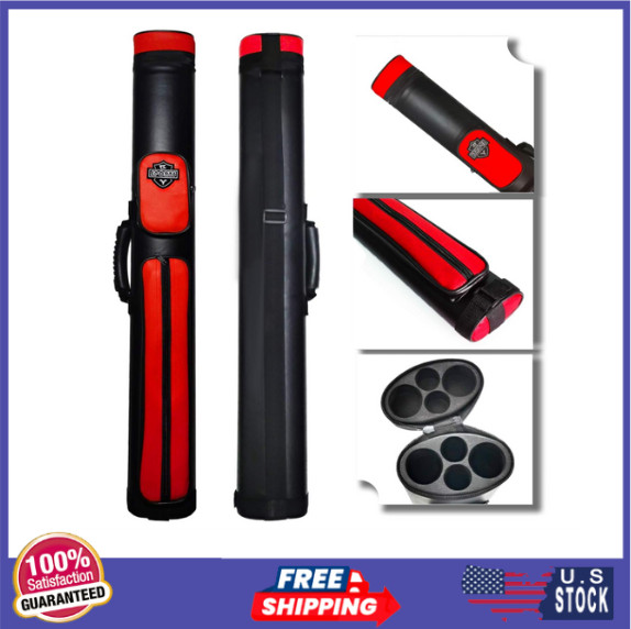 2x2 Oval Hard Cue Case for Pool Billiard Stick, Carrying Storage Case