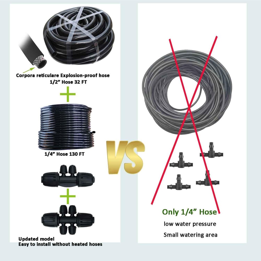 Complete Drip Irrigation System - 160Ft Hose with Automatic Water Timer Included