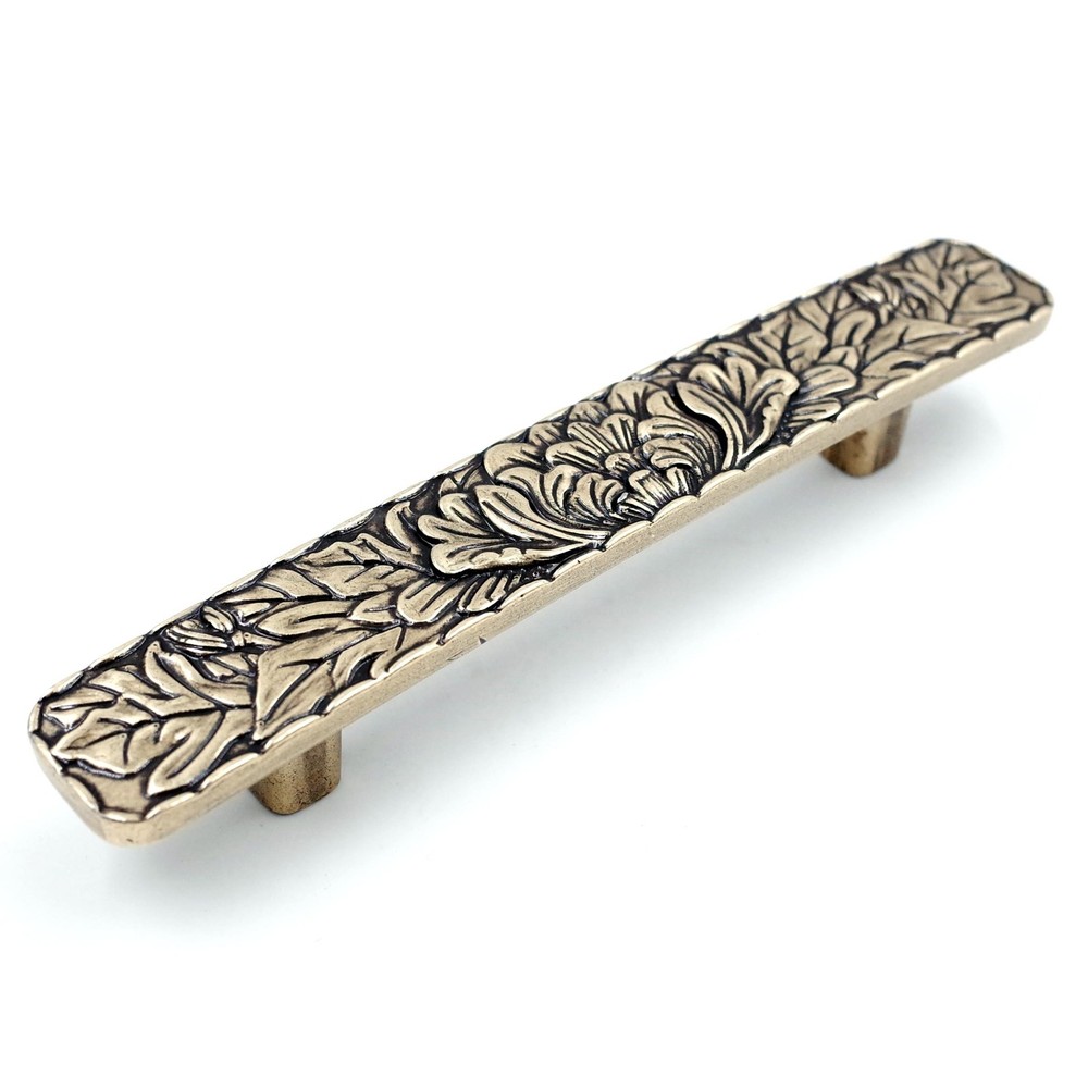 JETLAND Bridged Drawer Cabinet Pulls, 4-Pack Antique Brass 4" Hole Centers, A...