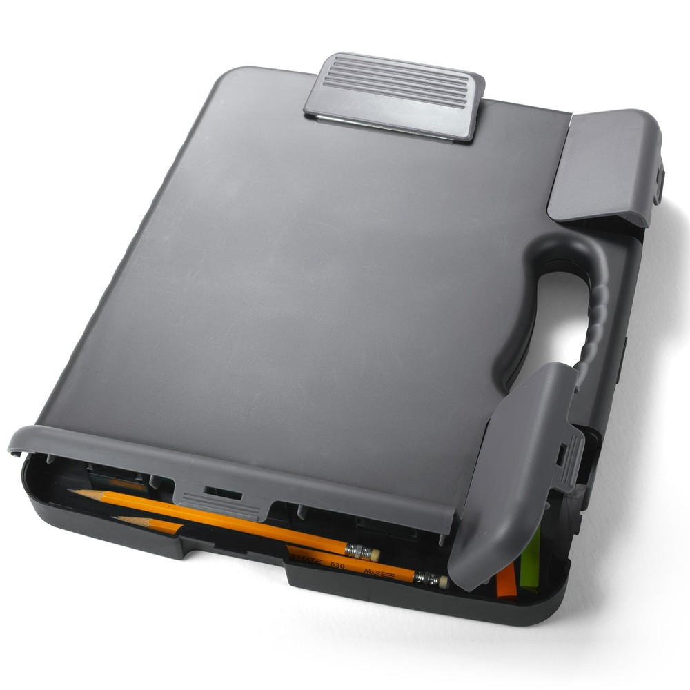 Portable Clipboard Storage Plastic Case for A4 Sizes, Charcoal (83301),11-3/4...