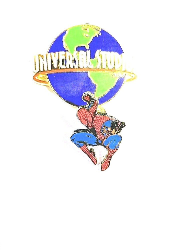 Very Rare UNIVERSAL STUDIOS MARVEL COMICS THE AMAZING SPIDER-MAN PIN W/Spring