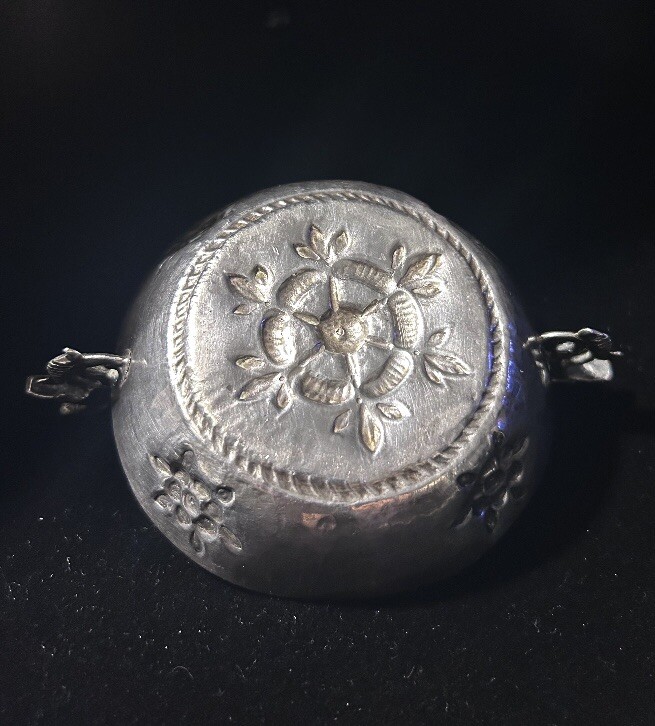 Serving Floral Bird Design German 800 Silver