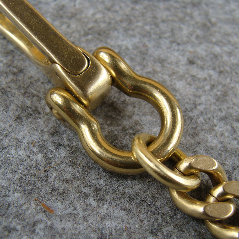 Solid Brass Key Chain Holder Keyrings Bag Wallet Chain Keychains With Snap Hook